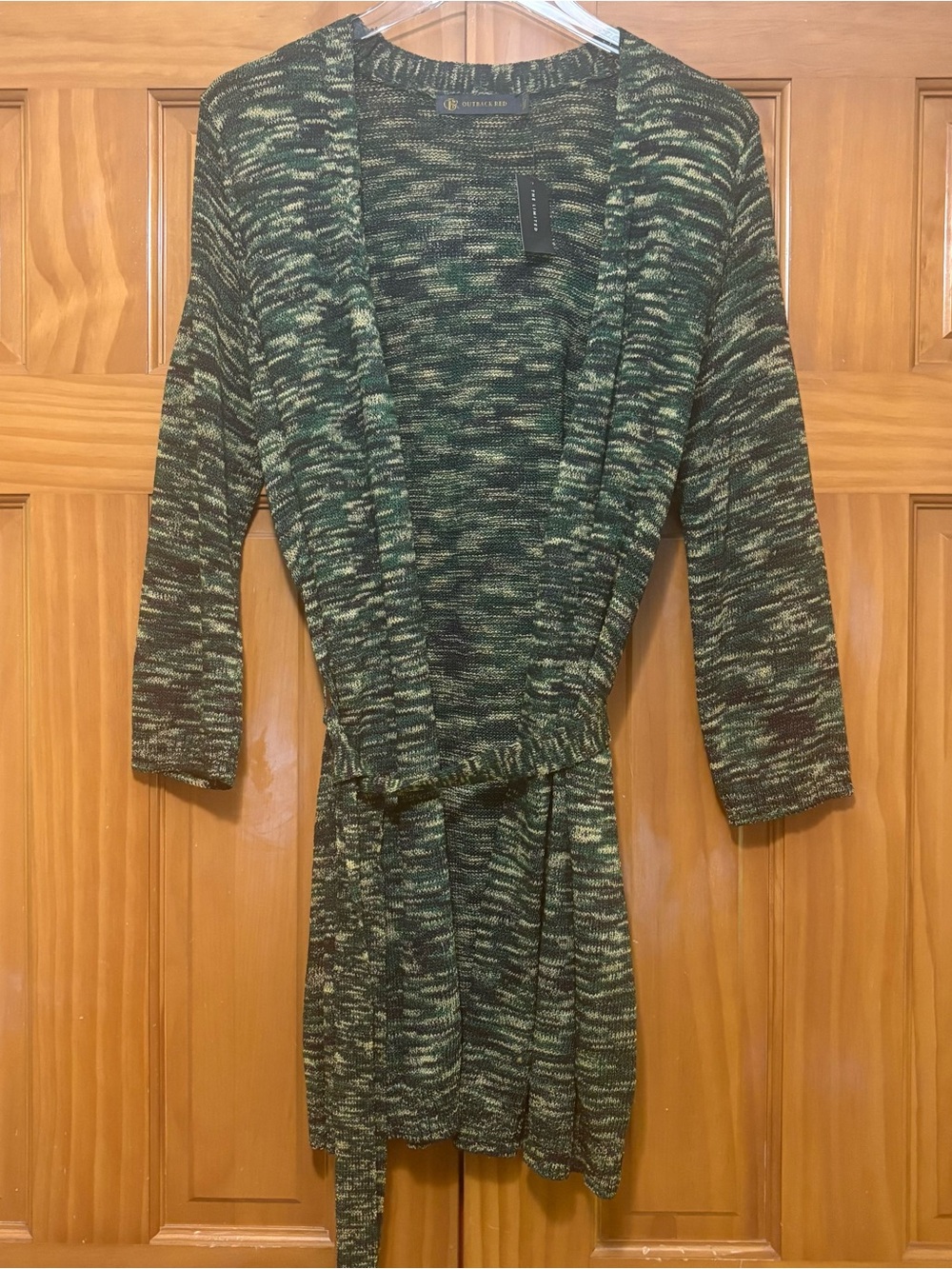 Outback Red Green Multi Knit Sweater Size Large NWT
